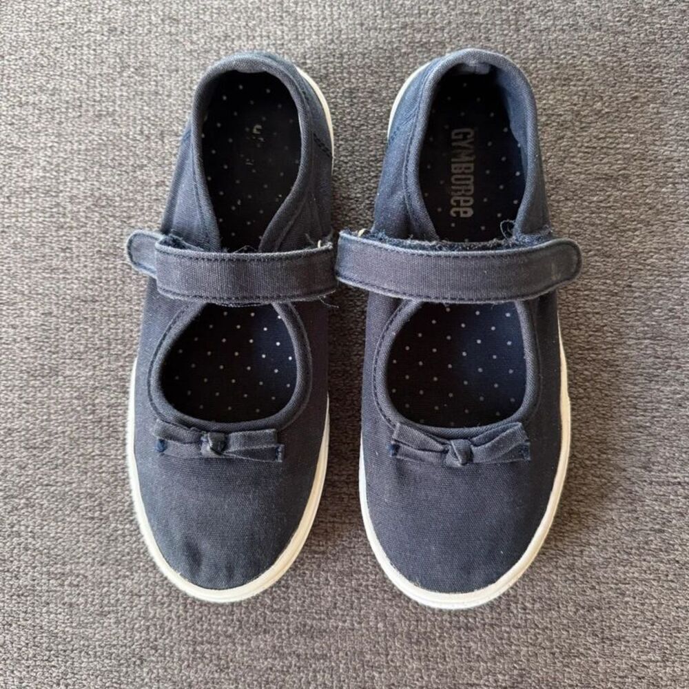 Gymboree navy blue Mary Jane canvas sneakers Shoes Girls 3